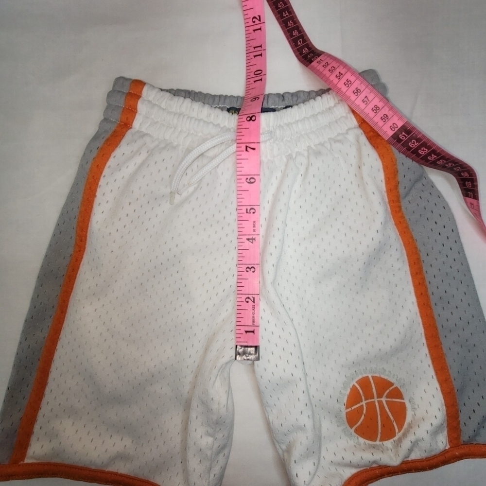 Old Navy White & Orange Basketball Shorts Boys Size 5 XS - Picture 10 of 13